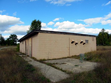 Tawas Drive-In Theatre - Proj And Concession - Photo From Water Winter Wonderland (newer photo)
